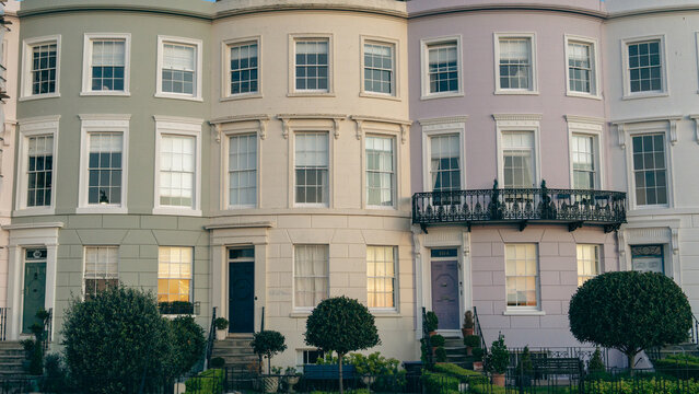 Herne Bay, Kent, UK - 25 April 2026: Residential buildings and streets near the seafront, showing local architecture and urban layout in a coastal town.