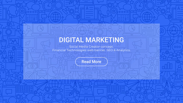 Digital Marketing Line Banner
