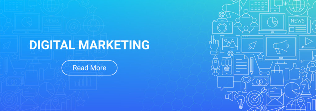 Digital Marketing Line Website Banner