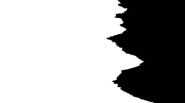 Torn Paper Ripped Edge Black White Luma Matte Transition effect overlay 