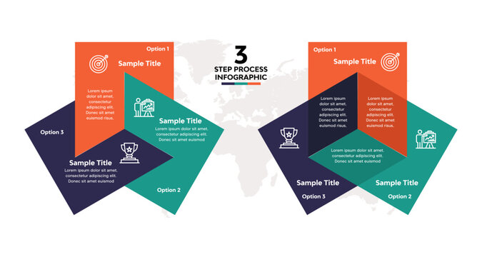 Vector triangle element for infographic set. Template for cycling diagram, graph, presentation. Business concept with 3 options, parts, steps or processes.