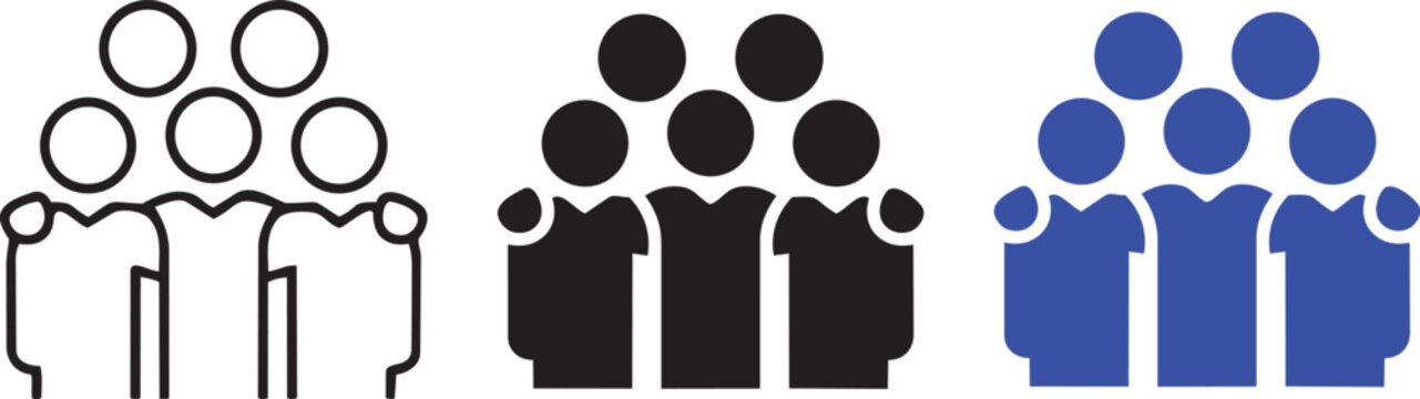 Diverse Team Representation: A collection of stylized human icons depicting collaboration and teamwork, highlighting the power of unity and collective effort.