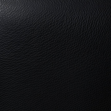 Macro shot of premium black leather texture, fine grain, luxury material background, matte finish, elegant and professional