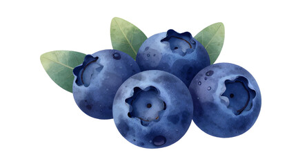 blueberries with leaves, fresh berry bunch, organic blueberry fruit, healthy fruit isolated, juicy blue berries, farm fresh blueberries, natural sweet fruit, antioxidant berry food, fresh fruit illust © mrpixel