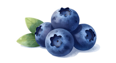 blueberries with leaves, fresh berry bunch, organic blueberry fruit, healthy fruit isolated, juicy blue berries, farm fresh blueberries, natural sweet fruit, antioxidant berry food, fresh fruit illust © mrpixel