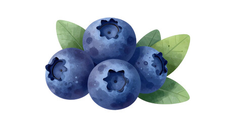 blueberries with leaves, fresh berry bunch, organic blueberry fruit, healthy fruit isolated, juicy blue berries, farm fresh blueberries, natural sweet fruit, antioxidant berry food, fresh fruit illust © mrpixel