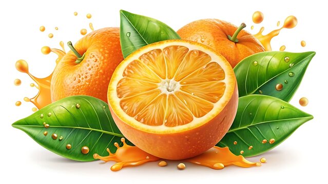 Fresh orange slice illustration