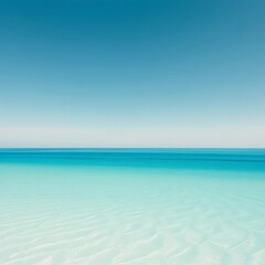 Obraz premium Vast azure expanse on a clear day, pure and boundless, horizon, space