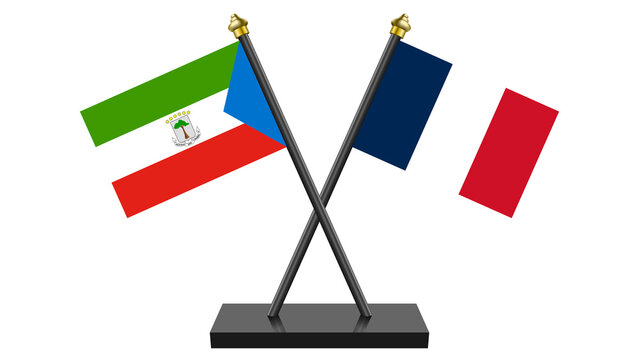 Flag of France and Equatorial Guinea
