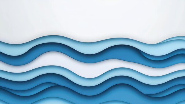 Abstract blue wave: Serene abstract art of gently undulating blue waves, with each layer creating depth and visual interest, evokes a sense of tranquility and the calming influence of water.