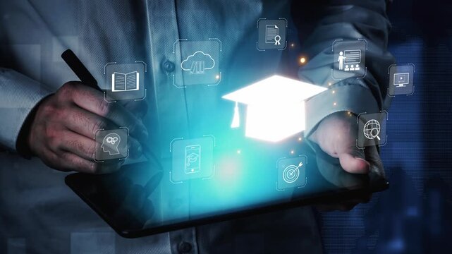 Online learning system combining digital education, e-learning, and virtual classroom to enhance learning, assessment, and global knowledge sharing. Marrow