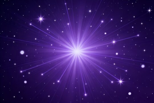 Purple starburst with glowing stars