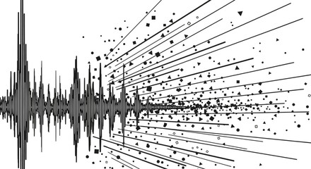 Sound wave graphic design element. © Shal_Kafa_Alfattah