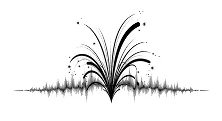 Sound wave graphic design element. © Shal_Kafa_Alfattah