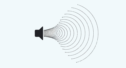 Sound waves from a speaker. © Shal_Kafa_Alfattah