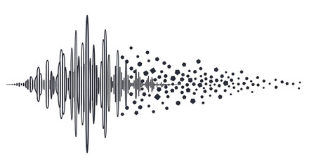Sound wave with particle trail effect. © Shal_Kafa_Alfattah