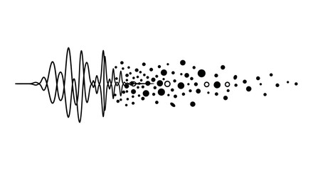 Sound wave with particle explosion. © Shal_Kafa_Alfattah