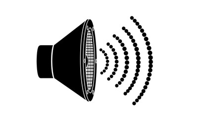 Black Loudspeaker Sound Wave Emitter Device. © Shal_Kafa_Alfattah