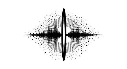 Sound wave graphic design element. © Shal_Kafa_Alfattah
