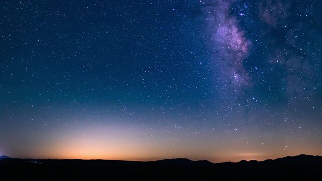 Milky Way Galaxy Stargazing Above Death Valley Time Lapse Astrophotography