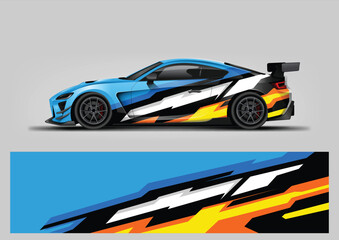 automotive wrap graphic vector. abstract background for car vinyl design © Lancar