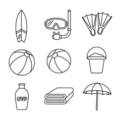 Beach Vacation Summer Fun Items. © Safa_Sekar Madinah