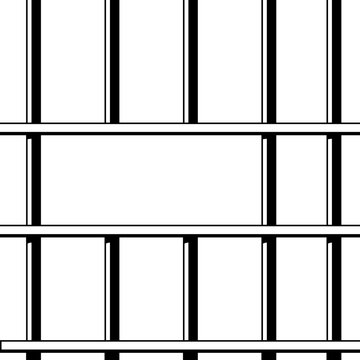 Prison bars or jail cell bars square format vector illustration
