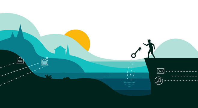 Concept of total release and work life balance illustration