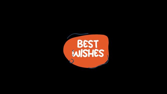 Liquid title animation video with best wishes text