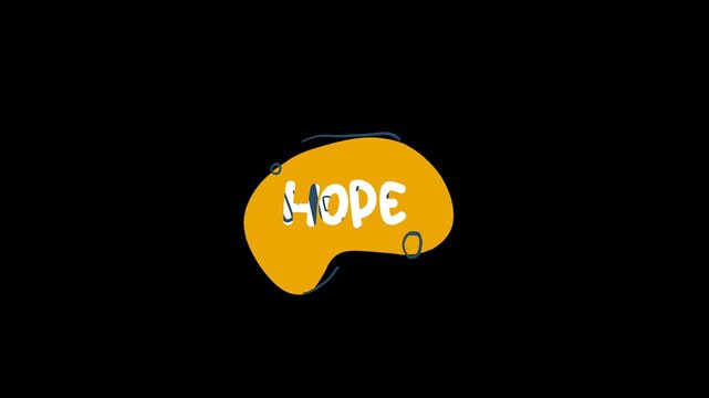Liquid title animation video with hope text