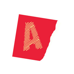 Obraz premium Alphabet Scribble Paper