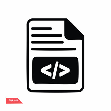 Code File Icon with Angle Brackets