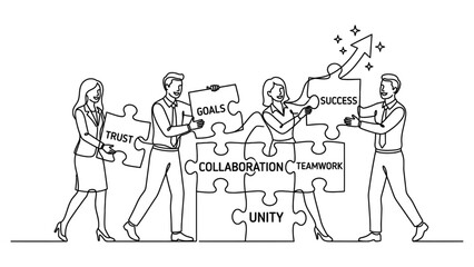 Obraz premium Business team collaboration and teamwork concept.