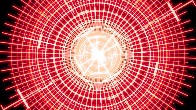 HUD Rader Radial Graph Scan Circle Target Red Brighter Animation Loop