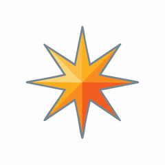 Obraz premium Eight-pointed starburst icon