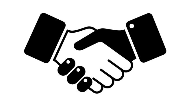 Handshake Symbol Representing Agreement and Professional Partnership in Business Context.