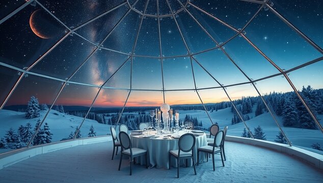 restaurant in the night