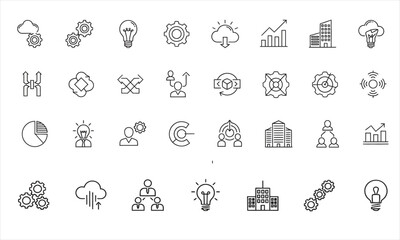 Fototapeta premium Collection of hand drawn icons diverse sketches depicting various objects and scenes