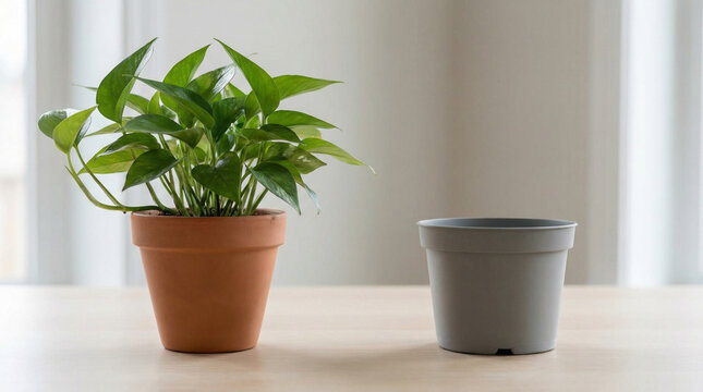 Living vs Non-Living Objects: Plant in Pot vs Plastic Pot