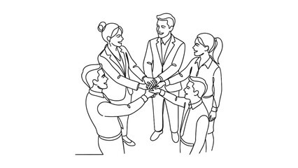 Obraz premium a family holding hands in a circle.