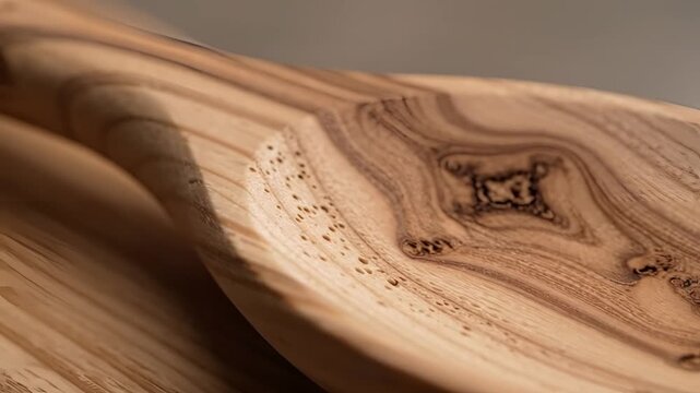 Closeup of a beautifully carved wooden bowl with intricate patterns 1.