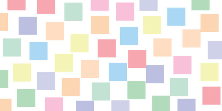 Colorful Pastel Squares Pattern Abstract Background Design