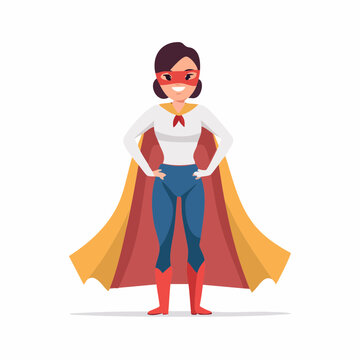 Woman Superhero Standing Confidently