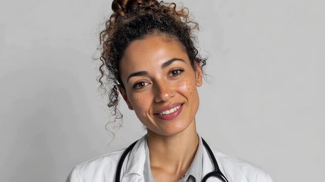 Biracial female doctor interacts with girl patient in a healthcare setting, demonstrating compassion and professionalism in modern medical practice