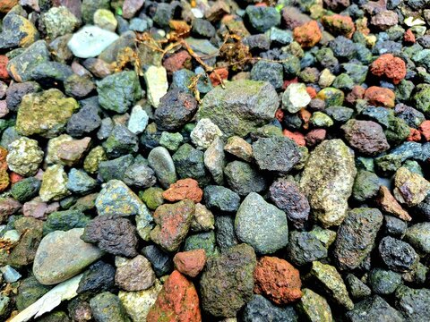 Abstract Background of Small Natural Stones and Pebbles