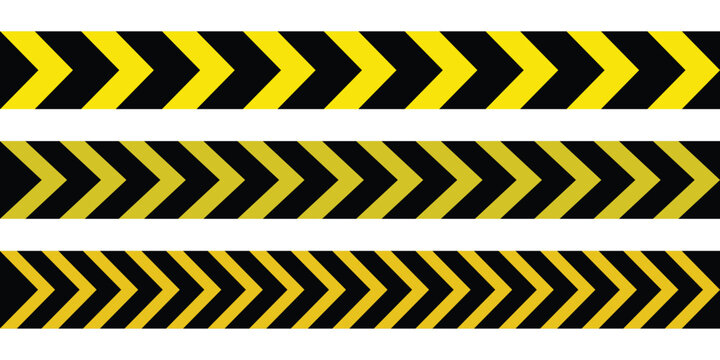 Warning tape safety stripe. Caution barrier stripe for safety zone, blocked area, website page, road work, site maintenance, redesign progress. Warning  stripe icons vector illustration.
