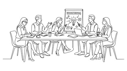 Obraz premium Business people in a meeting discussion.