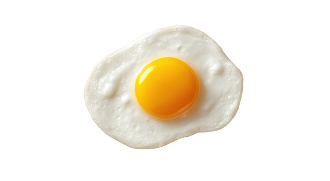 Fried egg with a sunny-side animated movie yolk