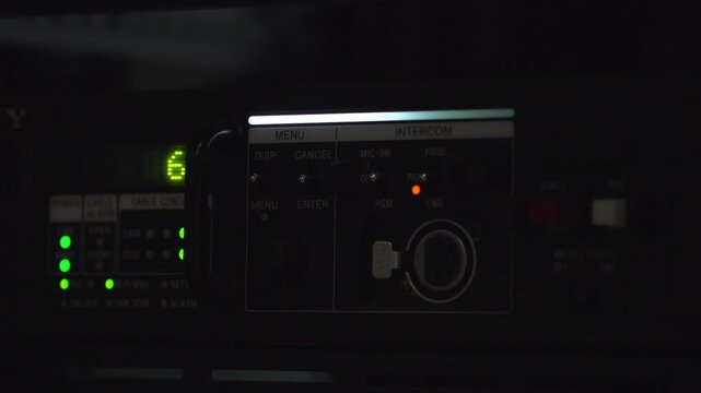 Video control panel in operation
