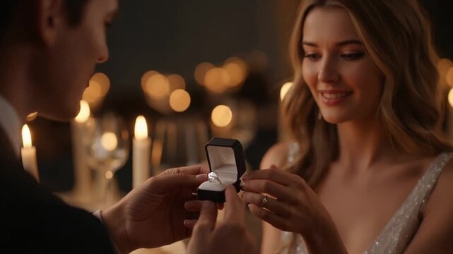 Man Proposing with Ring in Candlelight - Ultimate Valentine&rsquo;s Gift Scene 